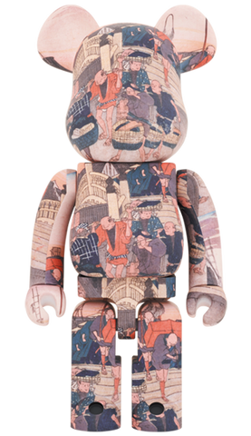 MEDICOM TOY BE@RBRICK Utagawa Hiroshige "The 53 Stations Of The Tokaido-Nihonbashi" 1000% Bearbrick【Pre-Order】