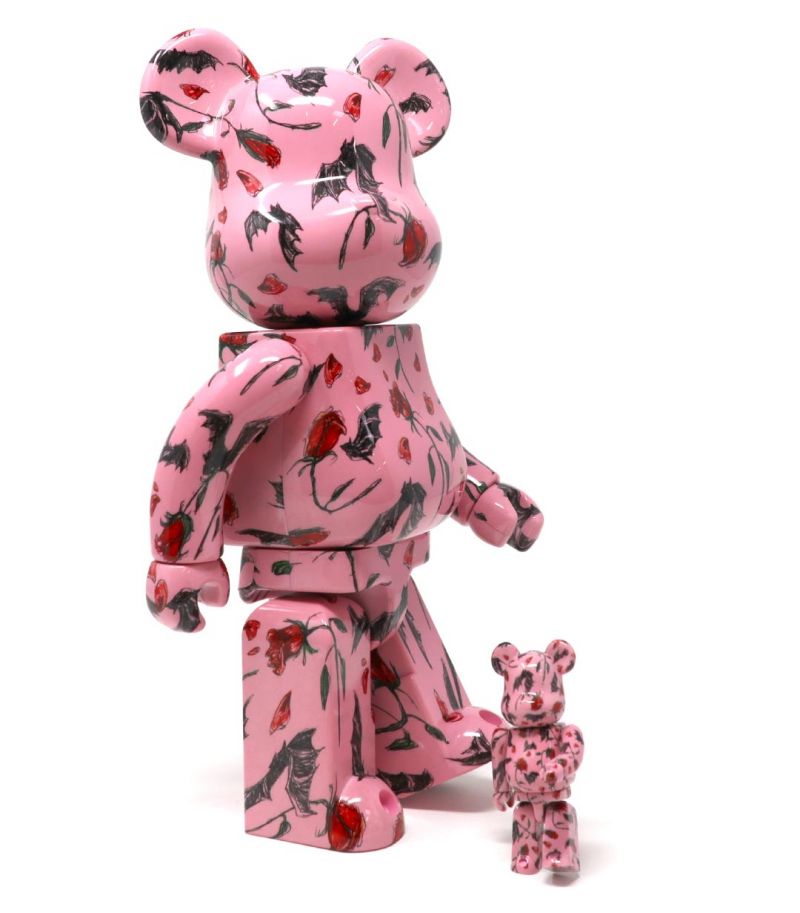 MEDICOM TOY BE@RBRICK Kidill X Eri Wakiyama Bat Pink 100% & 400% ...