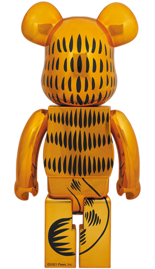 MEDICOM TOY BE@RBRICK GARFIELD GOLD CHROME Ver. 1000% Bearbrick 