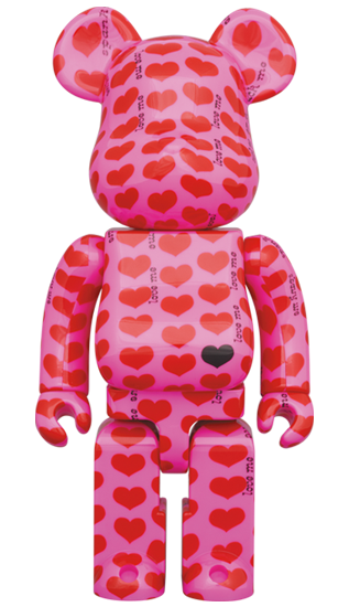 MEDICOM TOY BE@RBRICK Pink Heart 100% & 400