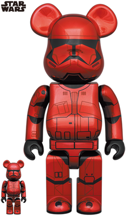 MEDICOM TOY BE@RBRICK Sith Trooper(TM) CHROME Ver 100% & 400% Bearbrick