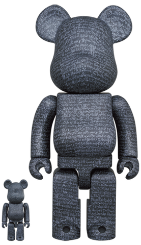MEDICOM TOY BE@RBRICK The British Museum "The Rosetta Stone" 100% & 400% Bearbrick