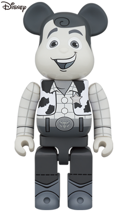 MEDICOM TOY BE@RBRICK WOODY B&W Ver. 1000% Bearbrick