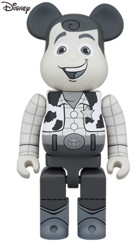 MEDICOM TOY BE@RBRICK WOODY B&W Ver. 1000% Bearbrick
