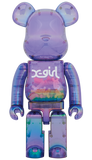 MEDICOM TOY BE@RBRICK X-girl CLEAR PURPLE 1000% Bearbrick