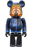 MEDICOM TOY BEARBRICK Blue Camo Tiger Bape 100% & 400% BE@RBRICK