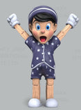 Mighty Jaxx A Wood Awakening Stay Home Edition in Pajamas 25cm Designer Vinyl Figure
