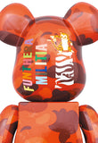 MEDICOM TOY BEARBRICK Red Camo Tiger Bape 100% & 400% BE@RBRICK
