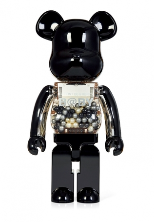 MEDICOM BE@RBRICK 2010 My First Baby Black & Silver version 1000% Bearbrick