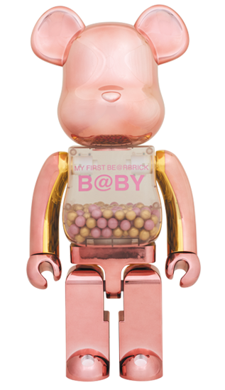 MEDICOM BE@RBRICK PINK & GOLD Ver. 1000% Bearbrick Set of 2 ...