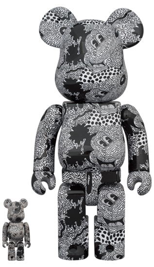 MEDICOM TOY BE@RBRICK Keith Haring Mickey Mouse 100% & 400 