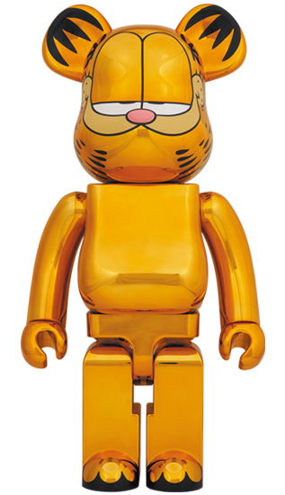 MEDICOM TOY BE@RBRICK GARFIELD GOLD CHROME Ver. 1000% Bearbrick