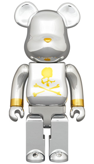 MEDICOM TOY BE@RBRICK Mastermind JAPAN SILVER 1000％ Bearbrick